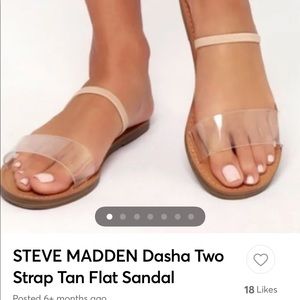 Barely worn Steve Madden Dasha Nude and clear sandal